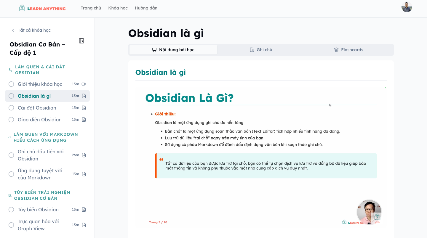 Image in lesson